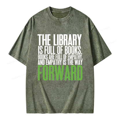Pagewings Books Are Full of Empathy Unisex Washed T-shirt
