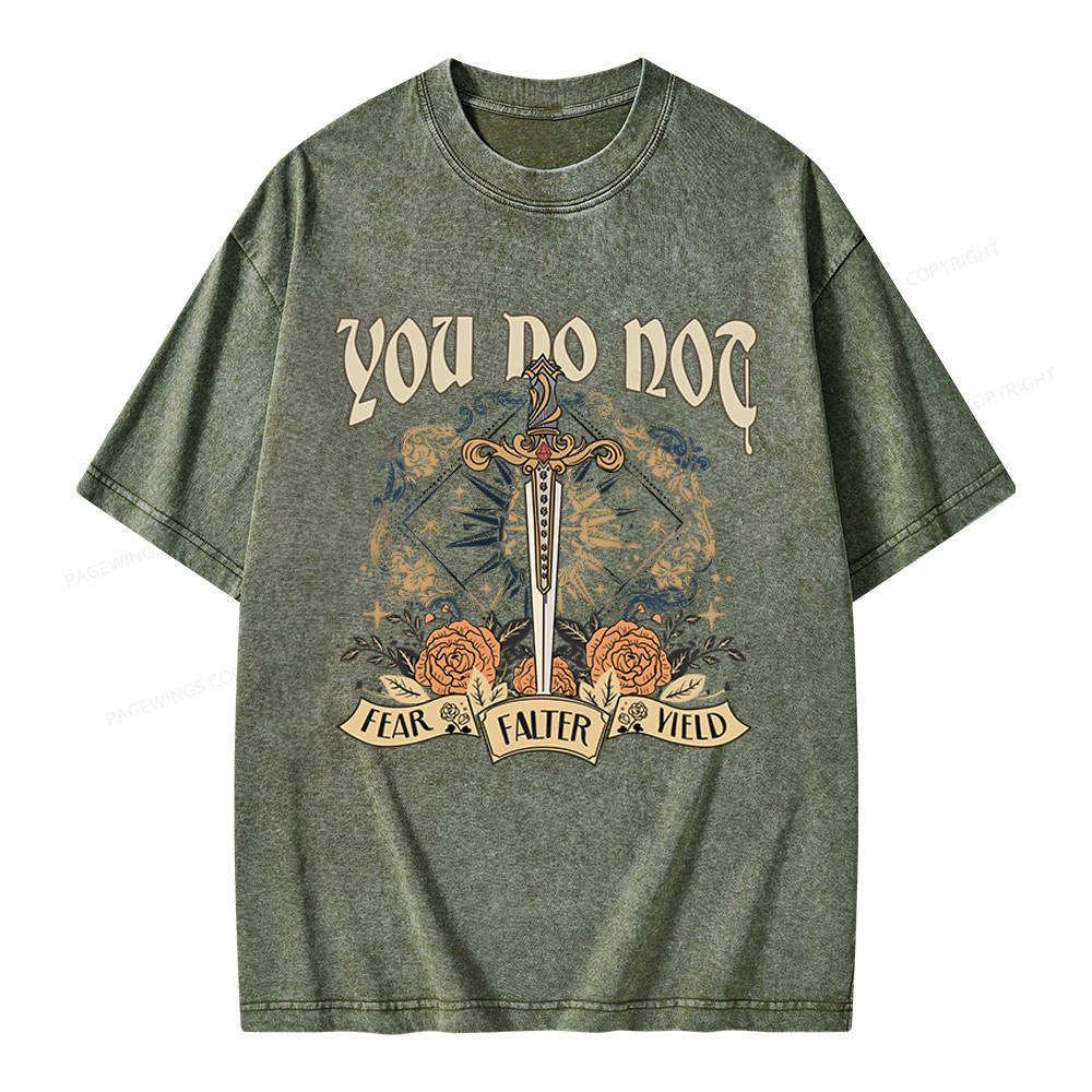 Pagewings You Do Not Yield Unisex Washed T-shirt