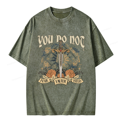 Pagewings You Do Not Yield Unisex Washed T-shirt