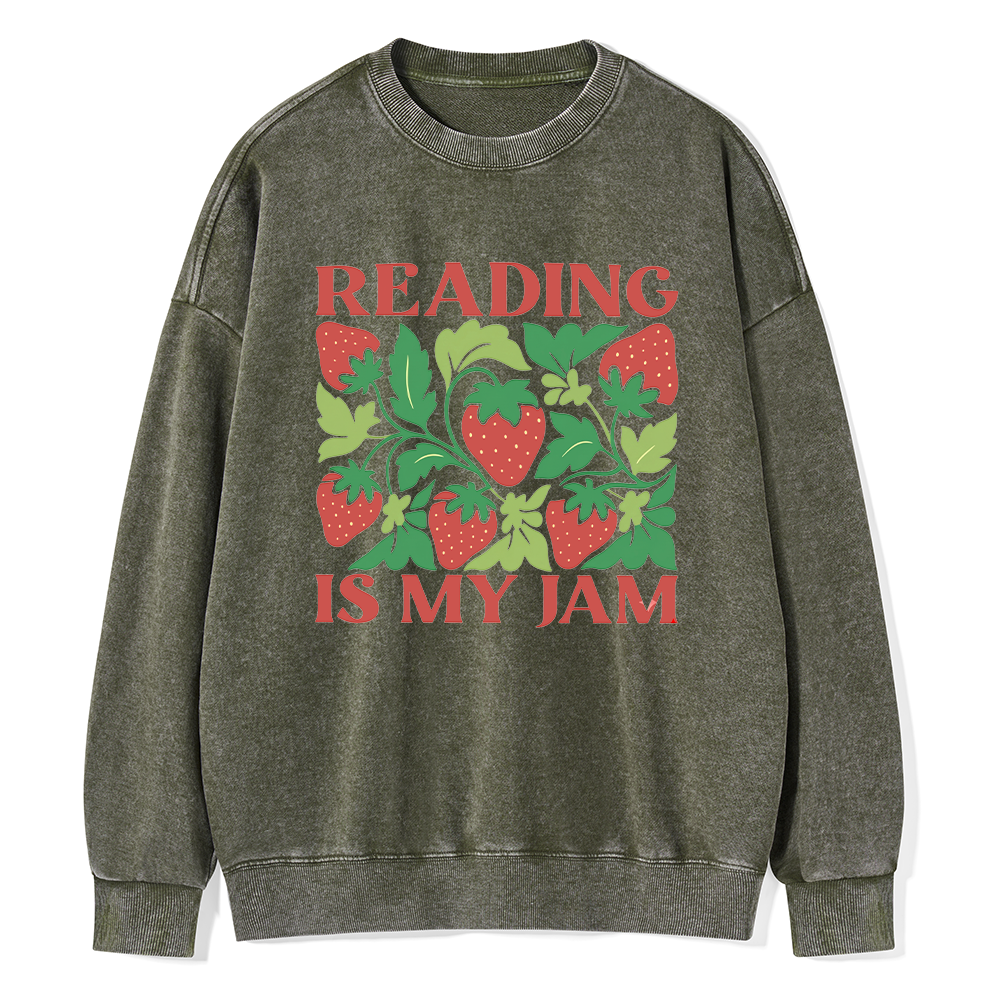 Pagewings Reading Is My Jam15972 Read Unisex Washed Sweatshirt