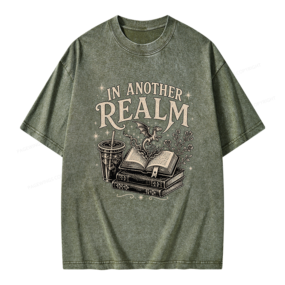 Pagewings Fantasy Reader Unisex Washed T-shirt