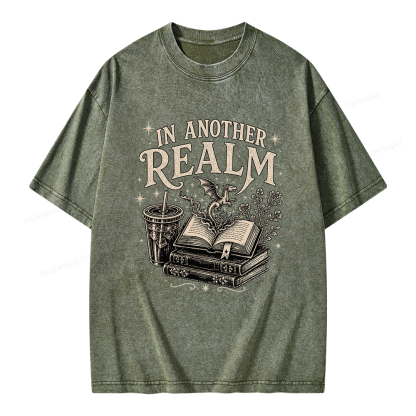 Pagewings Fantasy Reader Unisex Washed T-shirt