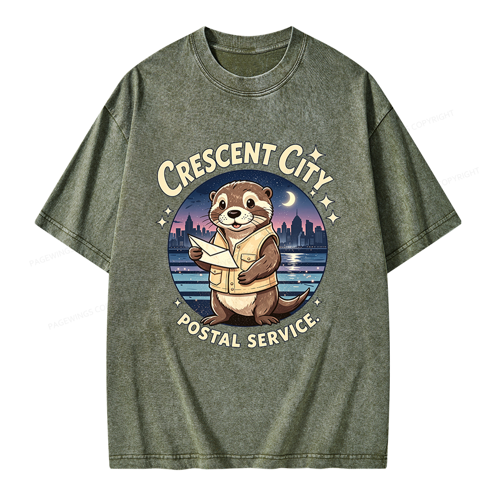 Pagewings Fantasy Reader Unisex Washed T-shirt