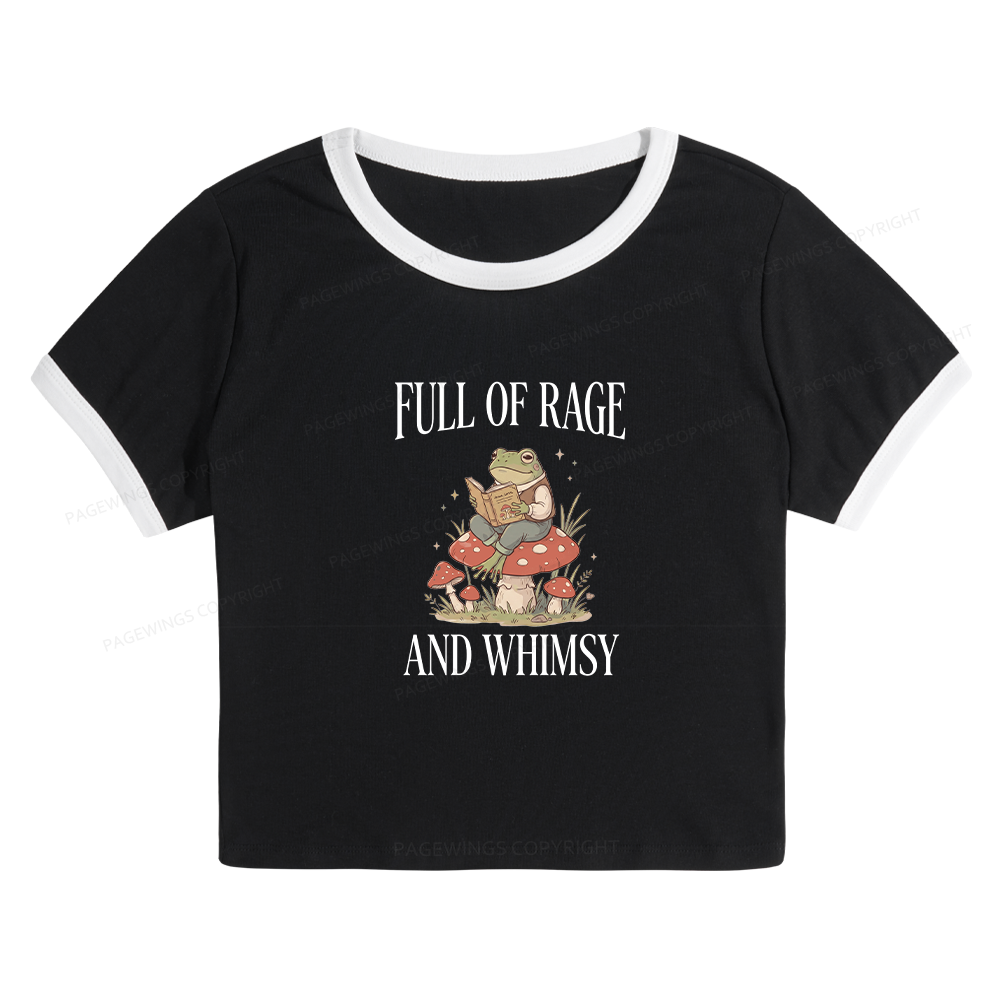 Pagewing Full of Rage and Whimsy16105 Baby Tee Cropped Ringer T-Shirt