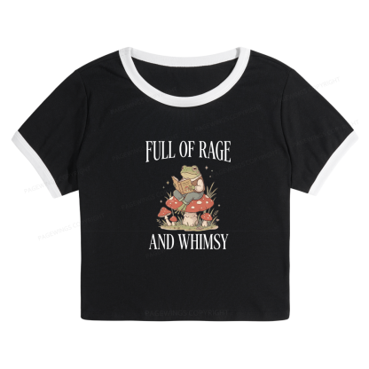 Pagewing Full of Rage and Whimsy16105 Baby Tee Cropped Ringer T-Shirt