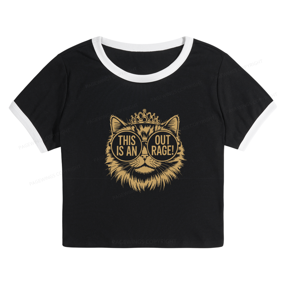 Pagewings This Is An Outrage13991 Baby Tee Cropped Ringer T-Shirt