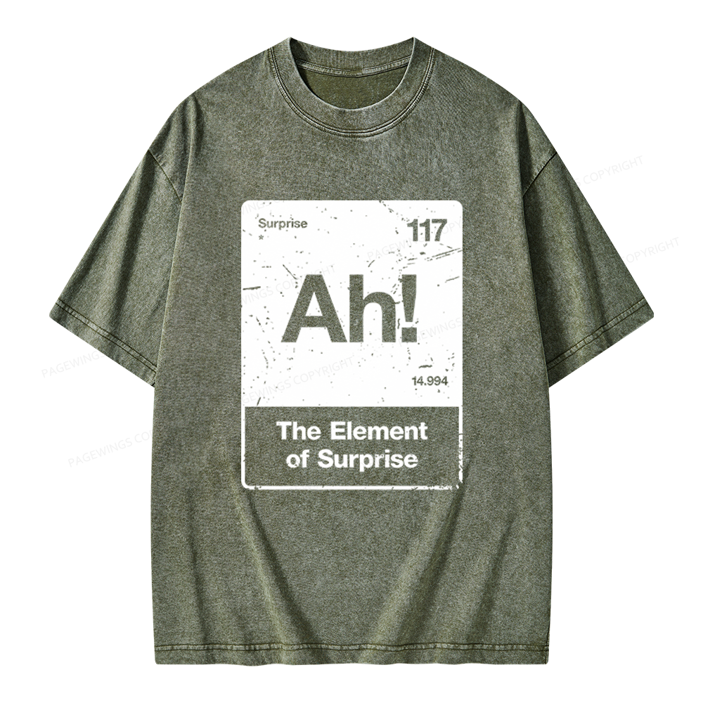 Pagewings The Element Of Surprise Unisex Washed T-shirt