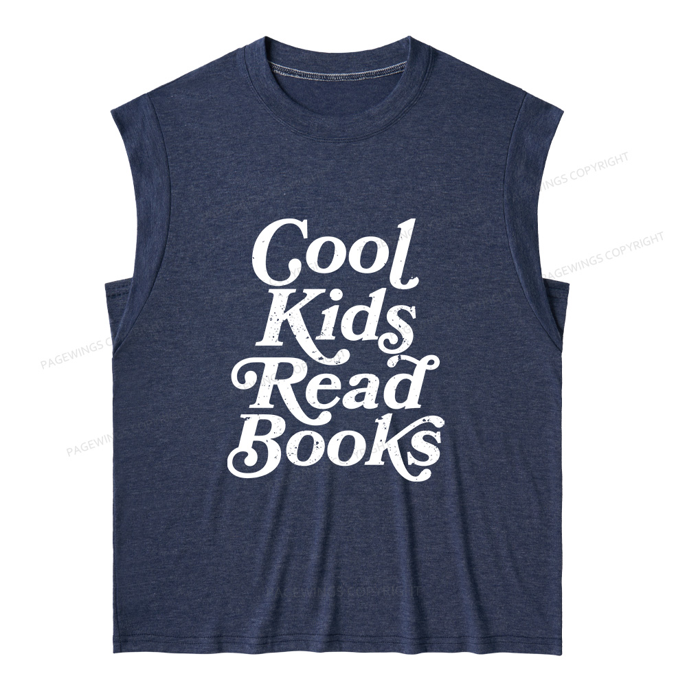Pagewings Cool Kids Read Books11346 Bookish Women's Heather Tank Top