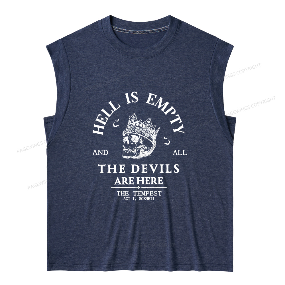 Pagewings Hell Is Empty And All The Devils Are Here12082 Bookish Women's Heather Tank Top