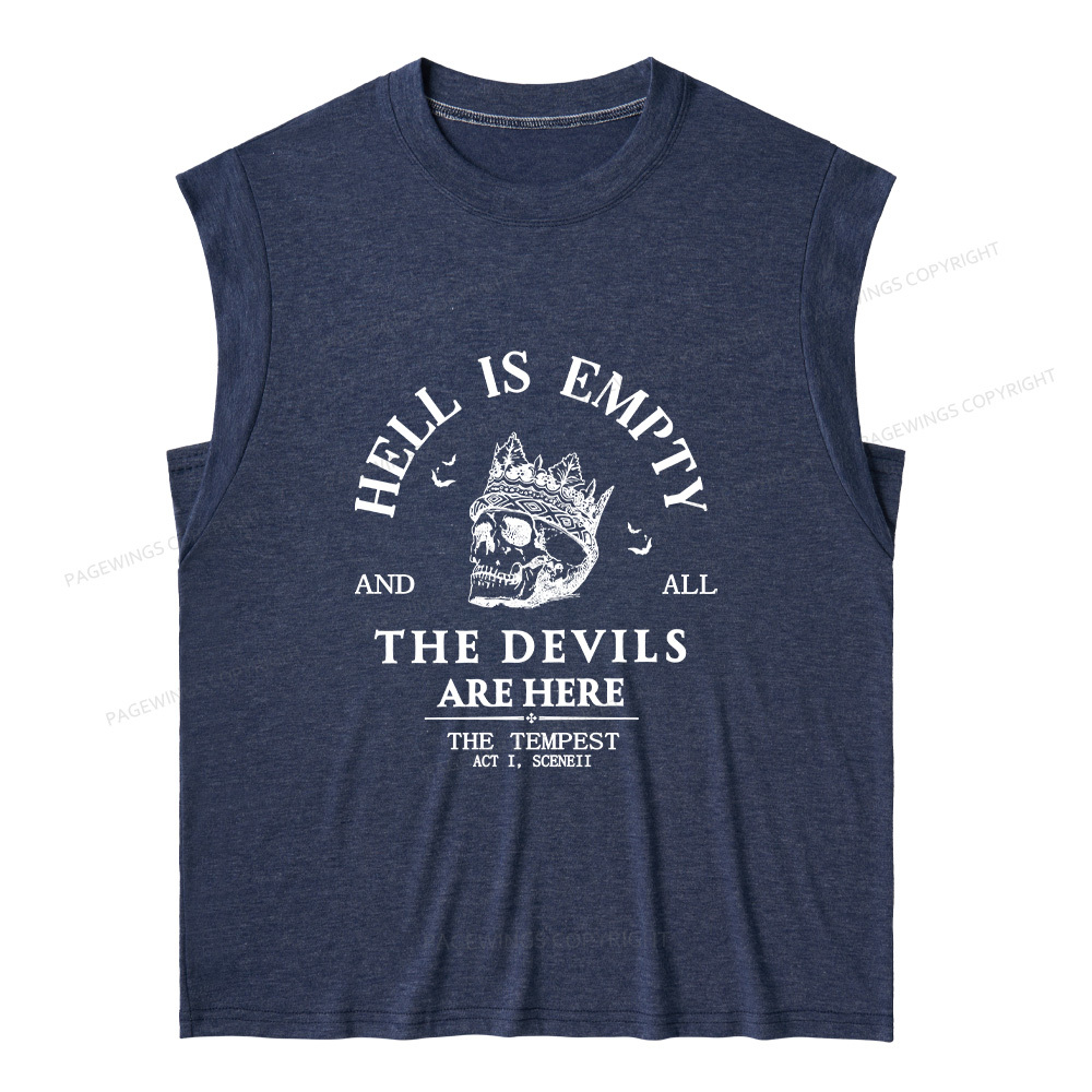 Pagewings Hell Is Empty And All The Devils Are Here12082 Bookish Women's Heather Tank Top