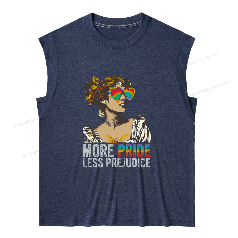 Pagewings More Pride Less Prejudice11676 Bookish Women's Heather Tank Top