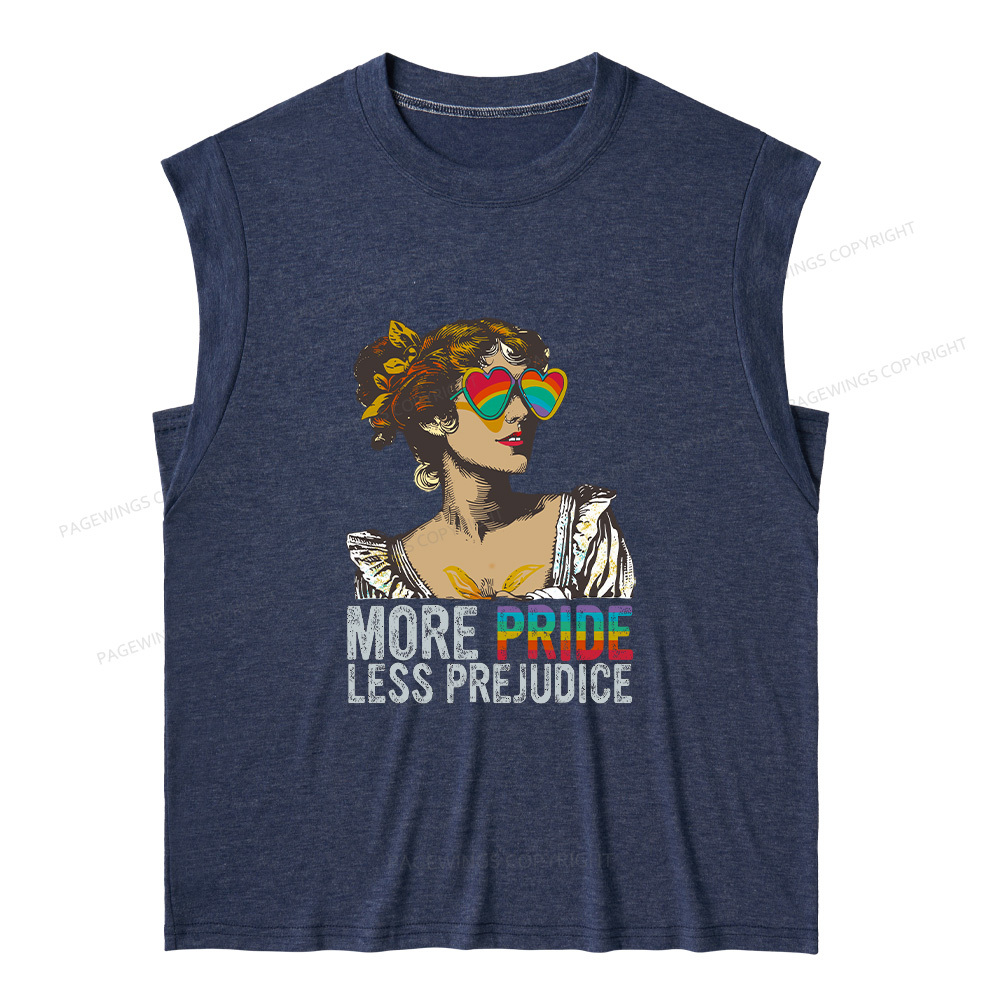 Pagewings More Pride Less Prejudice11676 Bookish Women's Heather Tank Top