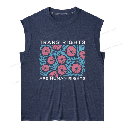 Pagewings Trans Rights Are Human Rights12081 Bookish Women's Heather Tank Top