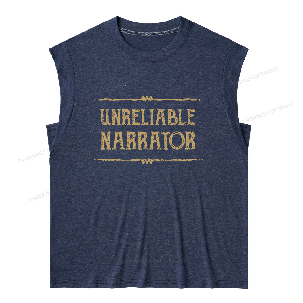 Pagewings Unreliable Narrator13677 Bookish Women's Heather Tank Top