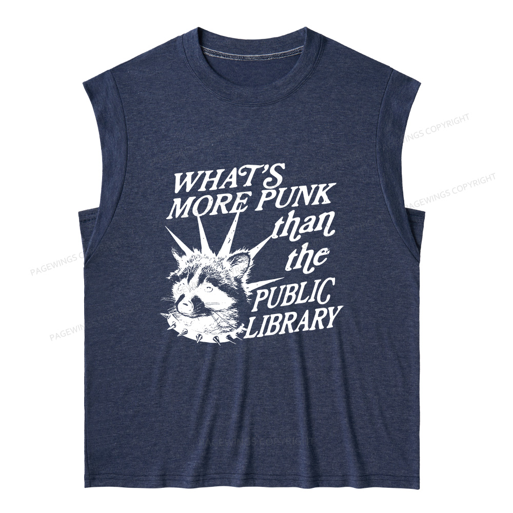 Pagewings What’s More Punk Than The Public Library Women's Heather Tank Top