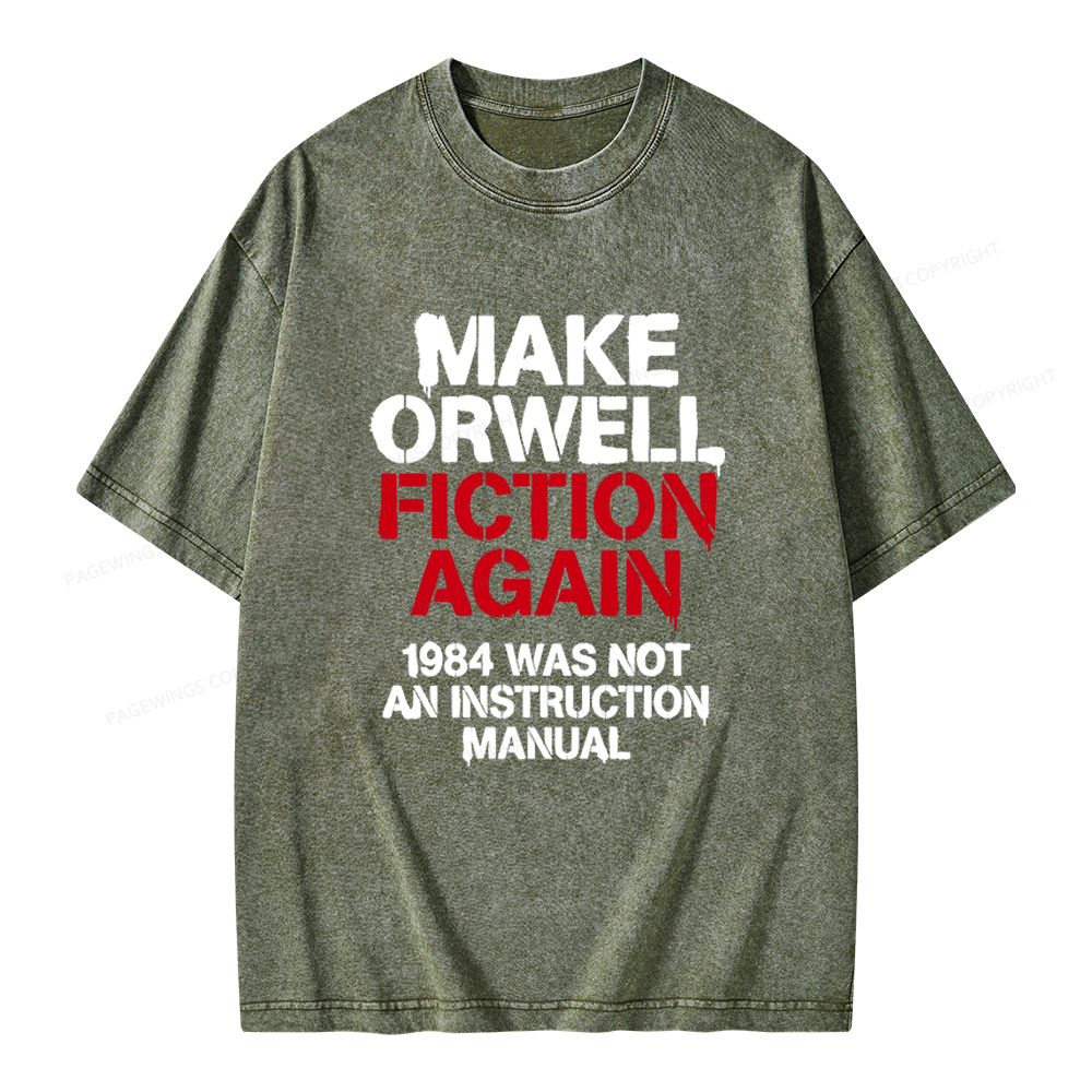 Pagewings Dystopian Book Lover Unisex Washed T-shirt