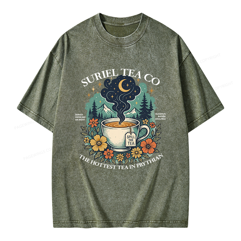Pagewings Fantasy Bookish Unisex Washed T-shirt