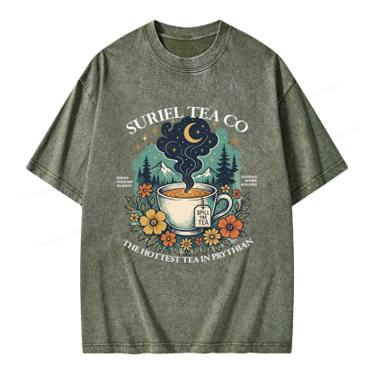 Pagewings Fantasy Bookish Unisex Washed T-shirt
