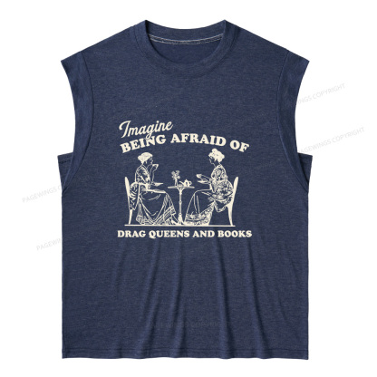 Pagewings Drag Queens 15261 Bookish Women's Heather Tank Top