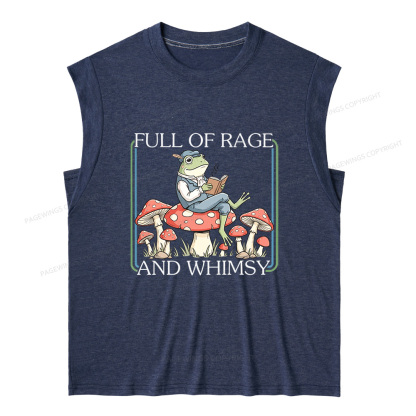 Pagewings Full Of Rage and Whimsy 15482 Bookish Women's Heather Tank Top