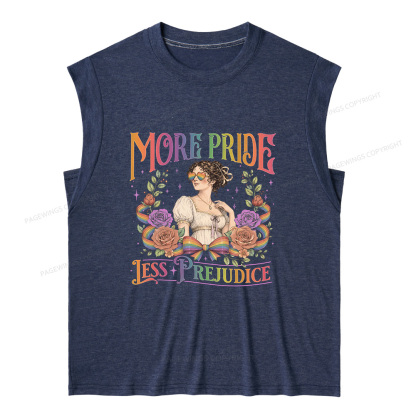 Pagewings More Pride Less Prejudice 15725 Bookish Women's Heather Tank Top