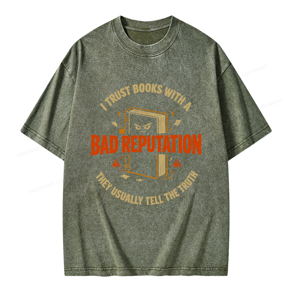 Pagewings Banned Book Unisex Washed T-shirt