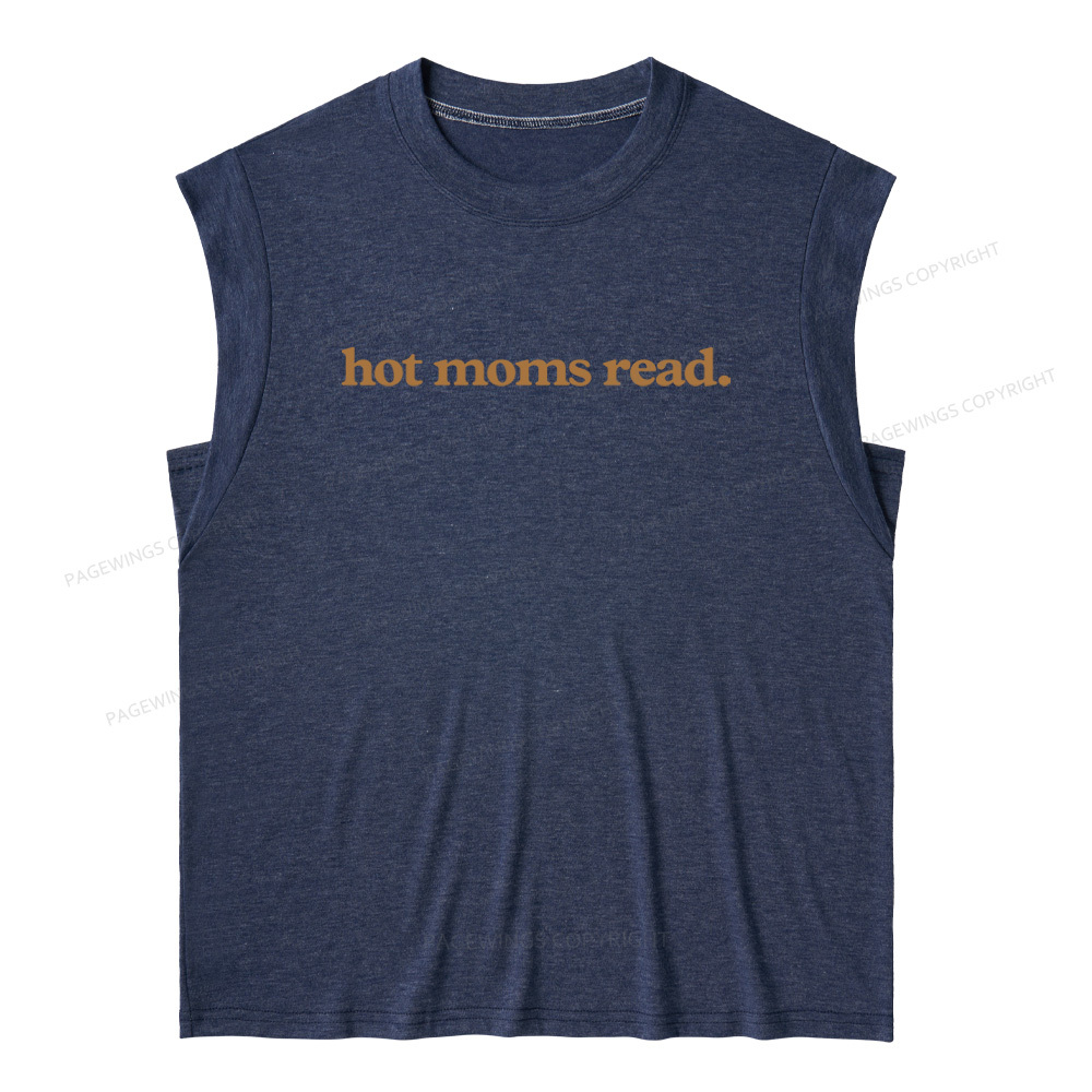 Pagewings Hot Moms Read 11623 Bookish Women's Heather Tank Top