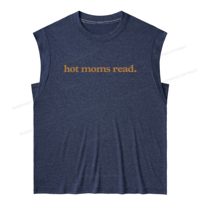 Pagewings Hot Moms Read 11623 Bookish Women's Heather Tank Top