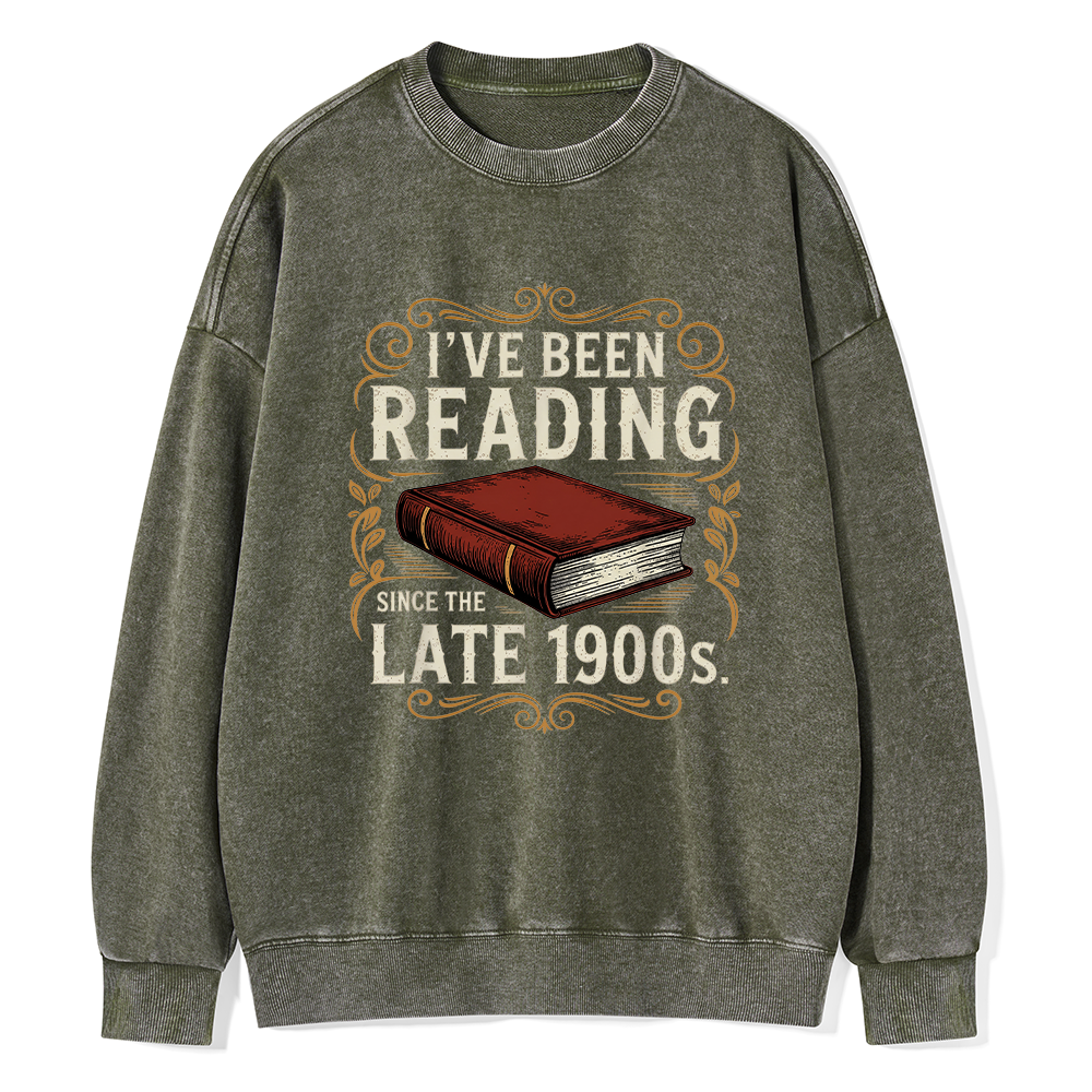 Pagewings Reading Since the Late 1900s16355 Read Unisex Washed Sweatshirt