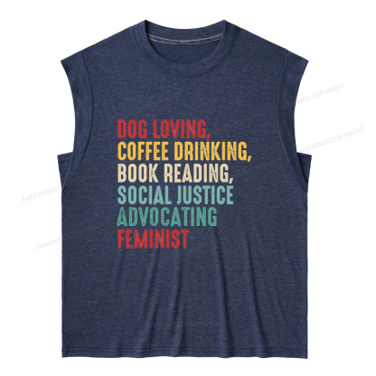 Pagewing Coffee Drinking Book Reading16112 Bookish Women's Heather Tank Top