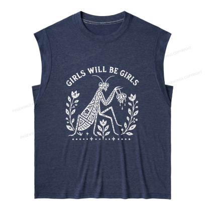 Pagewing Girls Will Be Girls16300 Bookish Women's Heather Tank Top