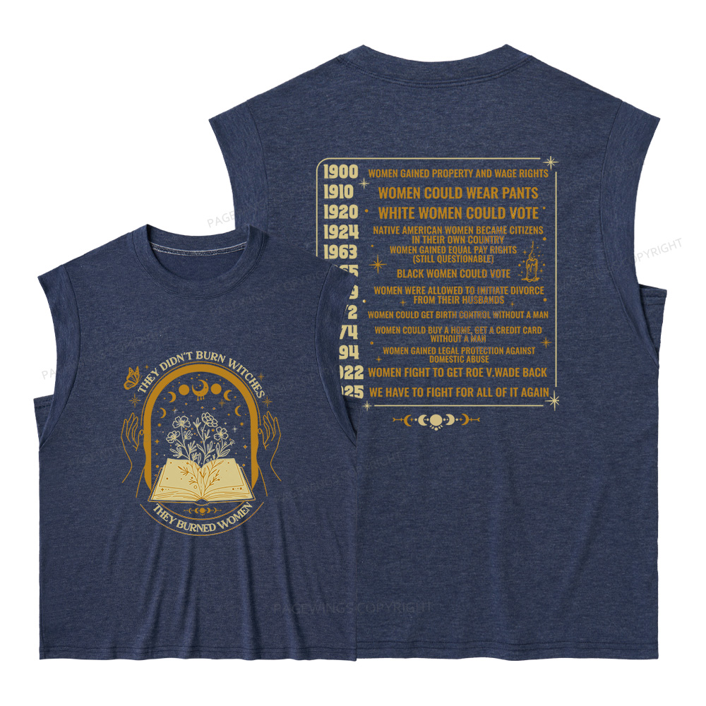 Pagewing They Didn't Burn16196 Bookish Women's Heather Tank Top