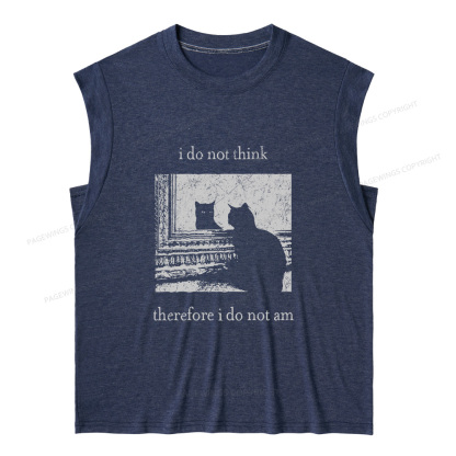 Pagewings I Do Not Think Therefore I Do Not Am13719 Bookish Women's Heather Tank Top