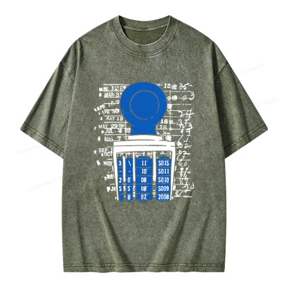 Pagewings Books Library Stamp Unisex Washed T-shirt