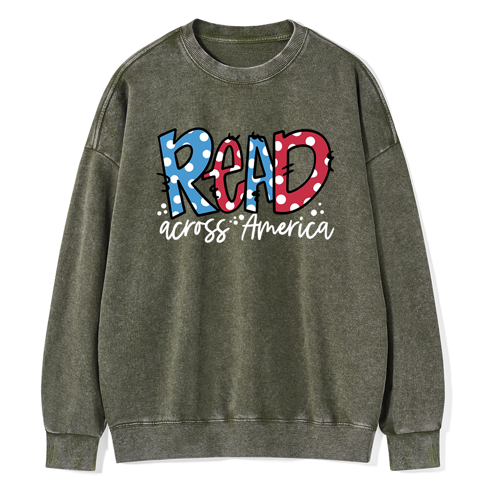 Pagewings Read Across America Unisex Washed Sweatshirt