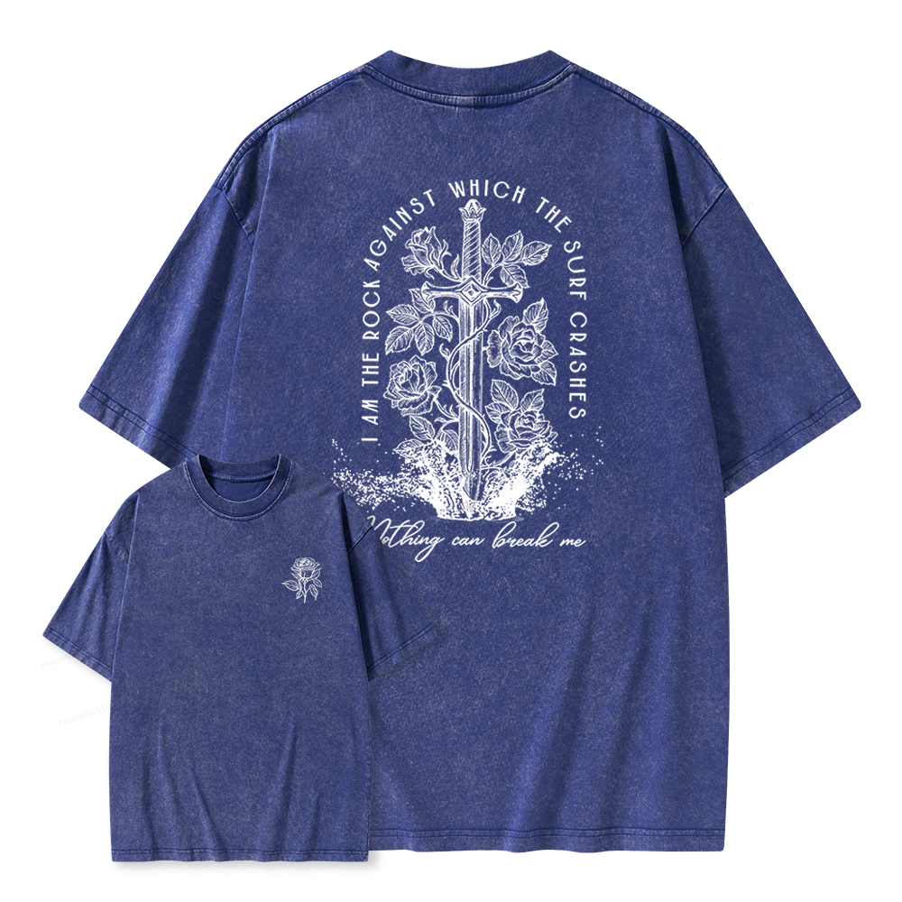 Pagewings Nesta I Am the Rock Unisex Washed T-shirt