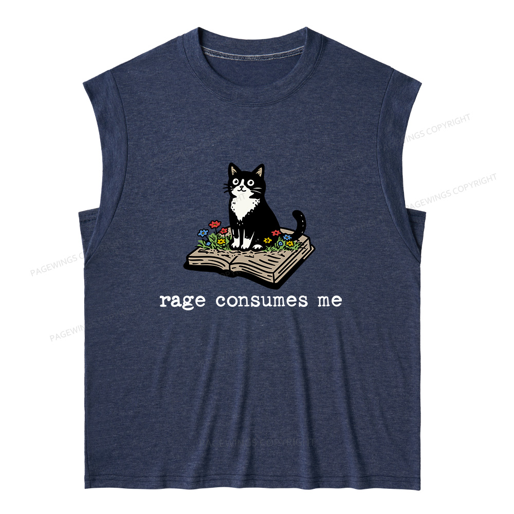 Pagewings Rage Consumes Me14671 Bookish Women's Heather Tank Top