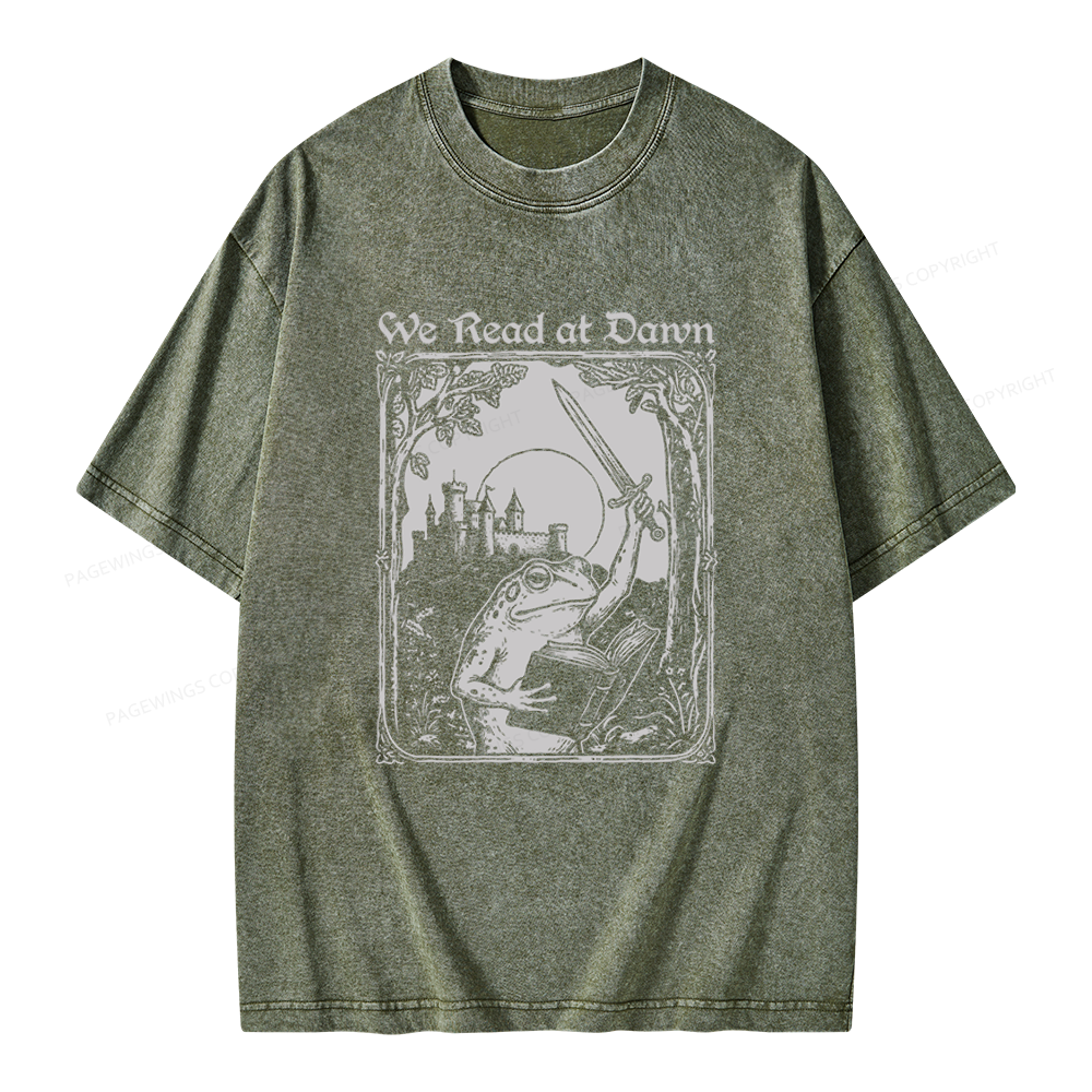 Pagewings We Read At Dawn Unisex Washed T-shirt