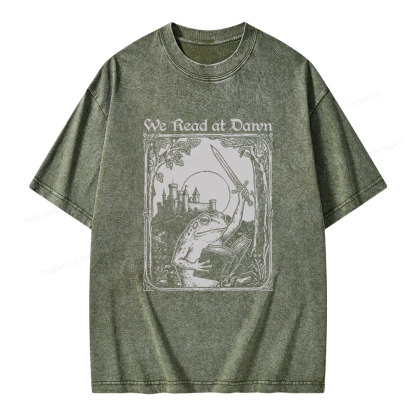 Pagewings We Read At Dawn Unisex Washed T-shirt