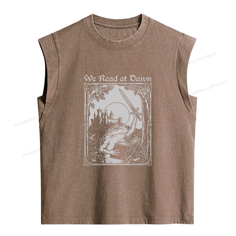 Pagewings We Read At Dawn Women's Washed Tank Top