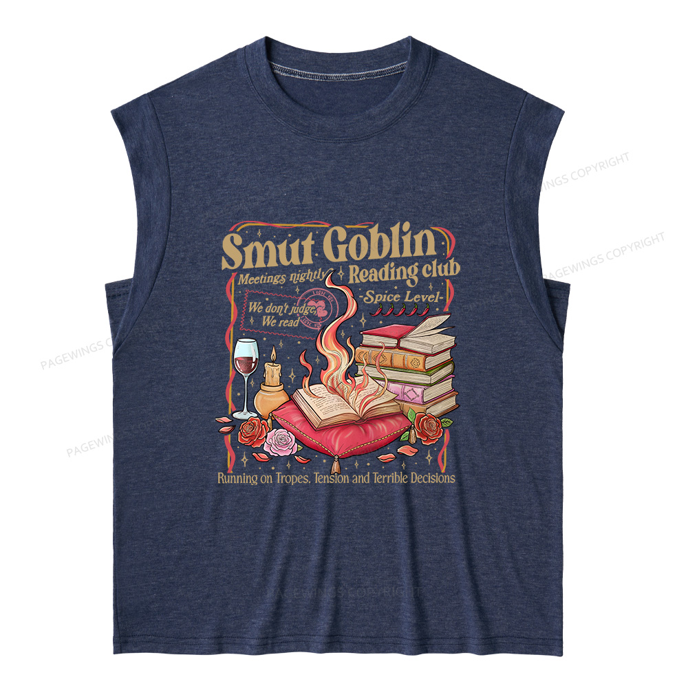 Pagewings Smut Goblin Dark Romance14651 Bookish Women's Heather Tank Top