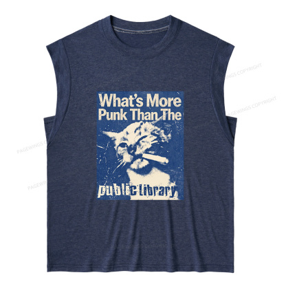 Pagewings What's More Punk Than The Public Library15772 Bookish Women's Heather Tank Top