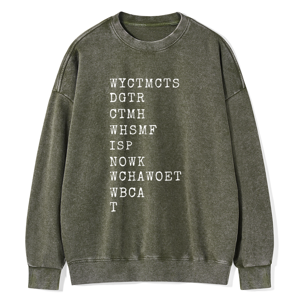 Pagewings Will You Come To My Cottage This Summer Unisex Washed Sweatshirt