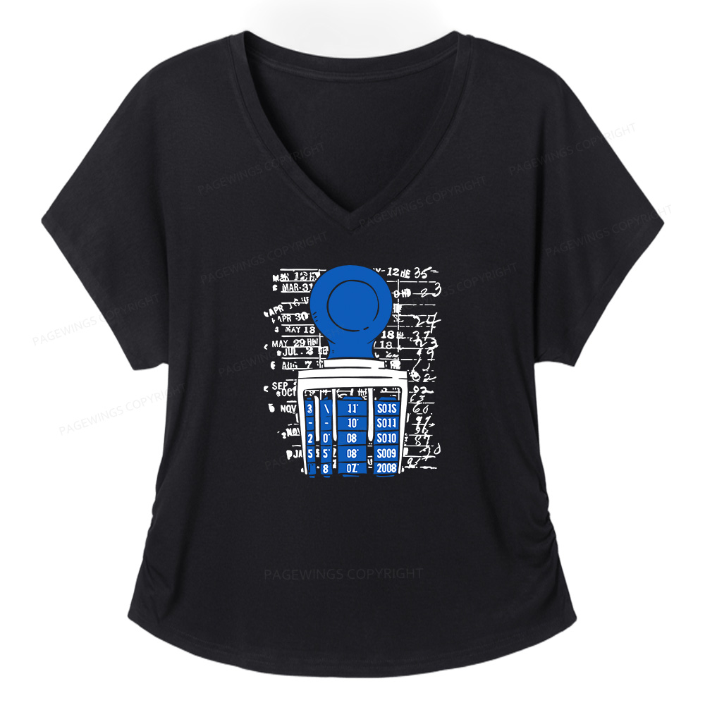 Pagewings Books Library Stamp16436 Soft Women's Modal V-neck T-shirt