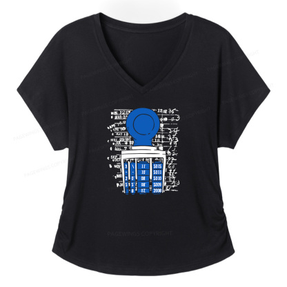 Pagewings Books Library Stamp16436 Soft Women's Modal V-neck T-shirt