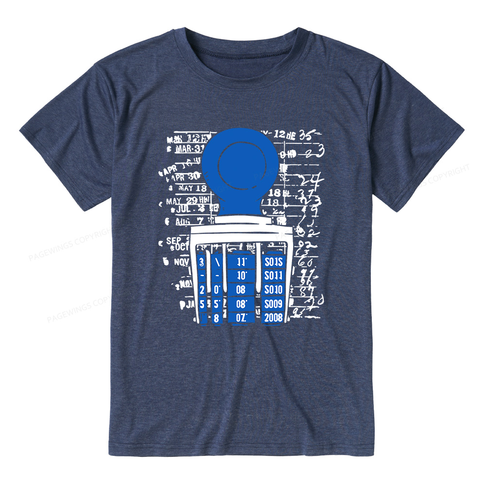 Pagewings Books Library Stamp16436 Bookish Unisex Heather T-Shirt
