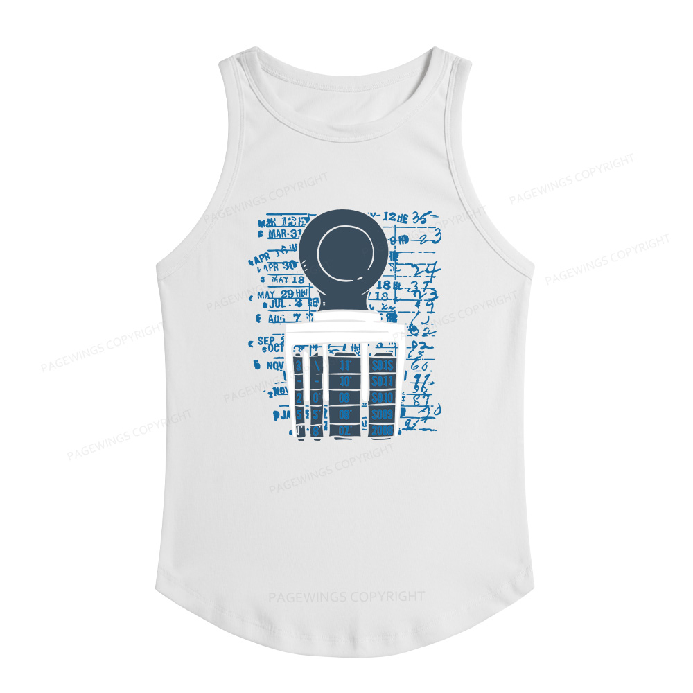 Pagewings Books Library Stamp16436 Women's Fitted Tank Top