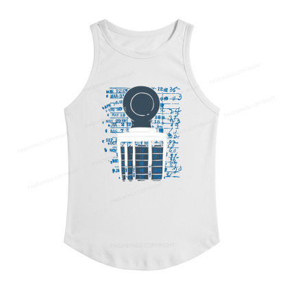 Pagewings Books Library Stamp16436 Women's Fitted Tank Top