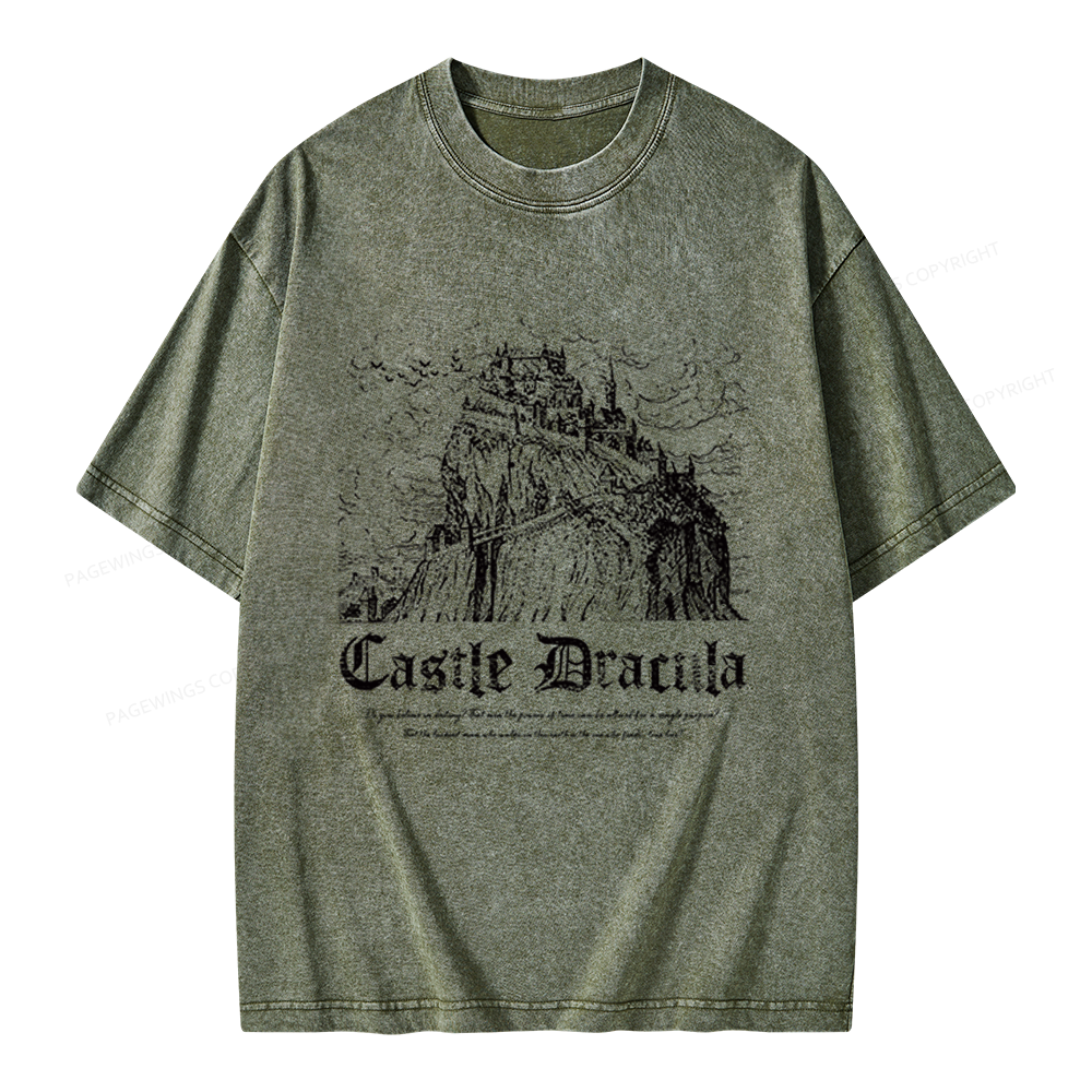 Pagewings Dark Romance Bookish Unisex Washed T-shirt