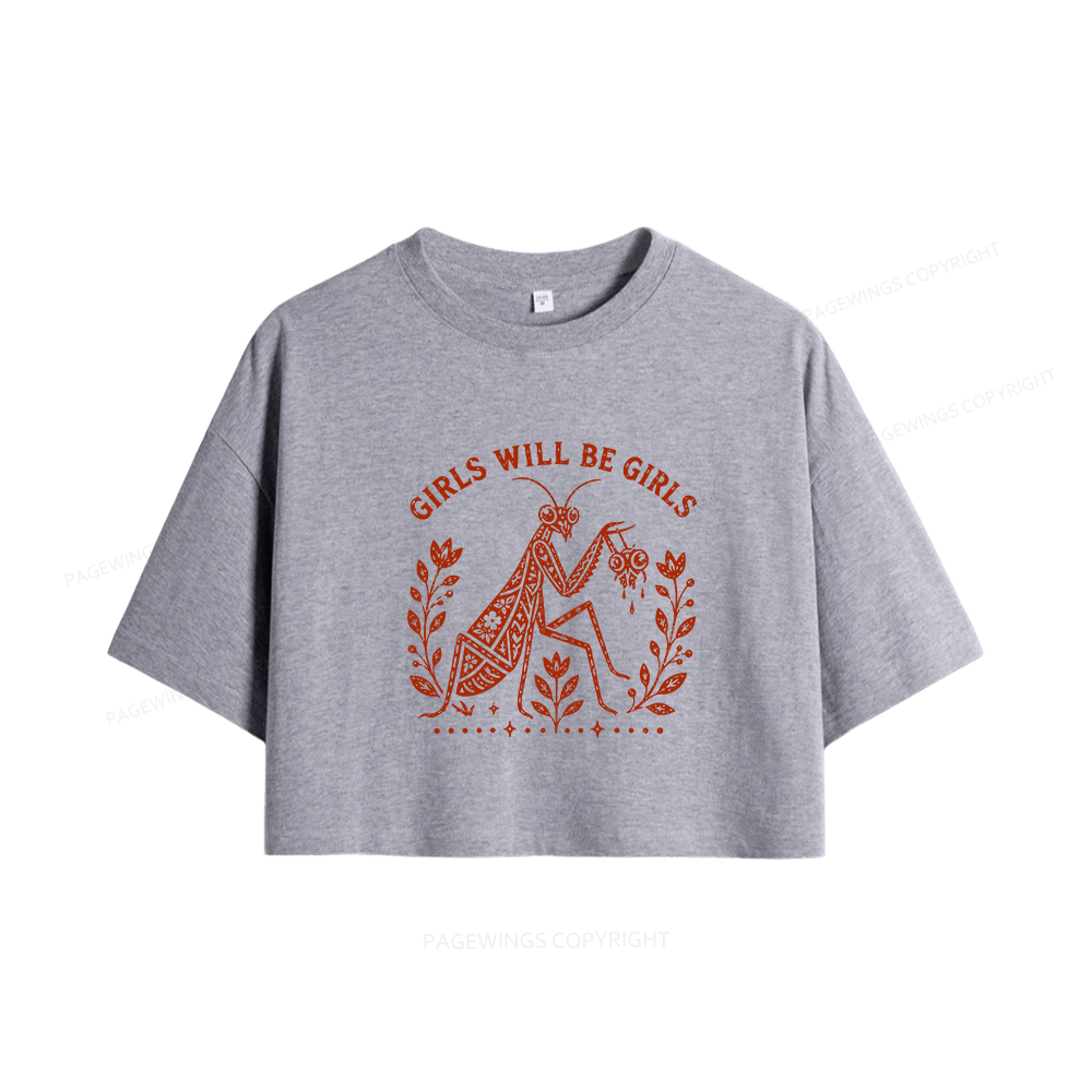 Pagewing Girls Will Be Girls16300 Book Women Crop Tops